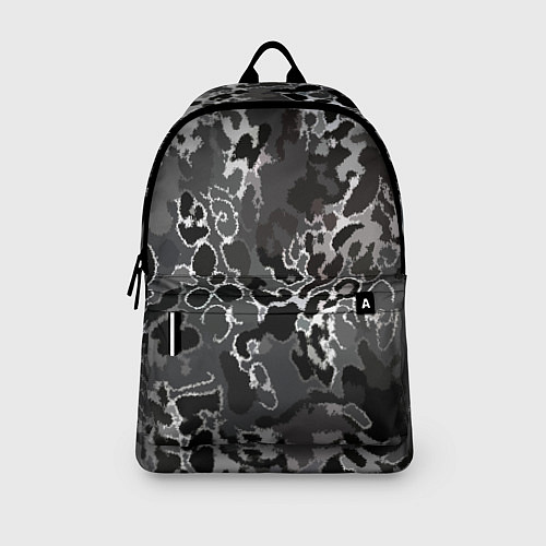 Рюкзак Чёрно-серый абстракция / 3D-принт – фото 3