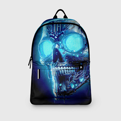 Рюкзак Neon cyber skull - ai art / 3D-принт – фото 3