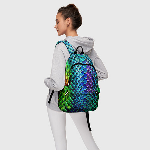 Рюкзак Радужная кожа змеи / 3D-принт – фото 6