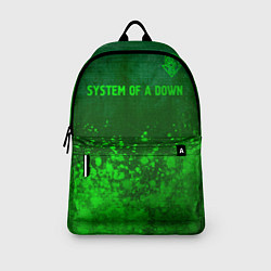 Рюкзак System of a Down - green gradient посередине, цвет: 3D-принт — фото 2