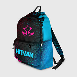 Рюкзак Hitman - neon gradient по-центру, цвет: 3D-принт