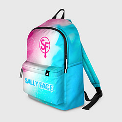 Рюкзак Sally Face neon gradient style по-центру, цвет: 3D-принт