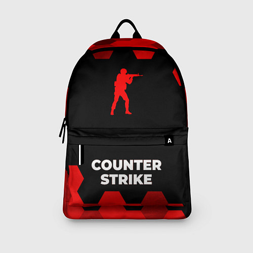 Рюкзак Counter Strike - red gradient по-центру / 3D-принт – фото 3
