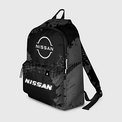 Рюкзак Nissan speed на темном фоне со следами шин по-цент, цвет: 3D-принт