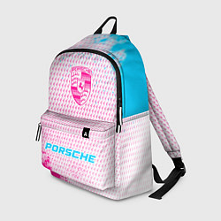 Рюкзак Porsche neon gradient style по-центру, цвет: 3D-принт