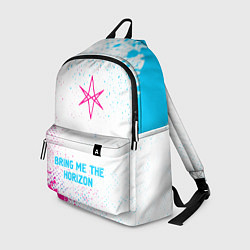 Рюкзак Bring Me the Horizon neon gradient style по-центру, цвет: 3D-принт