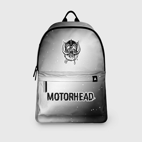 Рюкзак Motorhead glitch на светлом фоне по-центру / 3D-принт – фото 3