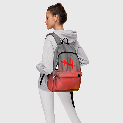 Рюкзак Dead by Daylight logo fire / 3D-принт – фото 6