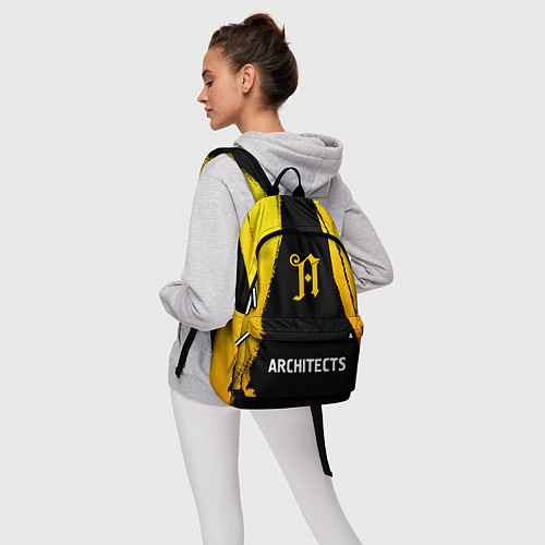 Рюкзак Architects - gold gradient по-центру / 3D-принт – фото 6