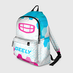 Рюкзак Geely neon gradient style по-центру, цвет: 3D-принт