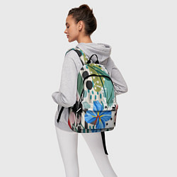 Рюкзак Цветы горошек абстракция, цвет: 3D-принт — фото 2