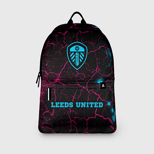 Рюкзак Leeds United - neon gradient по-центру / 3D-принт – фото 3