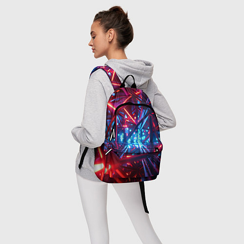 Рюкзак Неоновые трубки / 3D-принт – фото 6