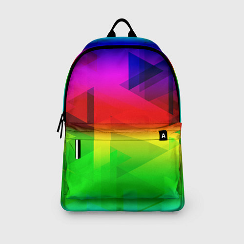 Рюкзак Неоновая геометрия градиент / 3D-принт – фото 3
