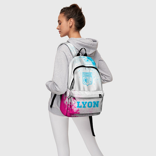 Рюкзак Lyon neon gradient style по-центру / 3D-принт – фото 6