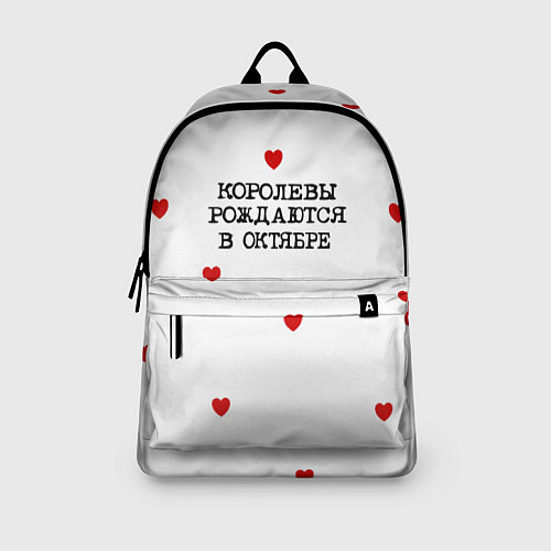 Рюкзак Для именинницы: королевы рождаются в октябре / 3D-принт – фото 3