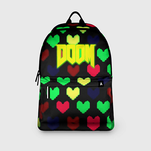 Рюкзак Doom кислотные сердца / 3D-принт – фото 3