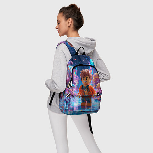 Рюкзак Roblox в неоновом городе / 3D-принт – фото 6