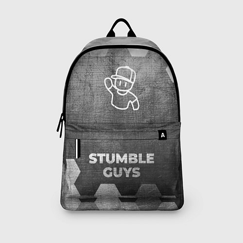 Рюкзак Stumble Guys - grey gradient по-центру / 3D-принт – фото 3