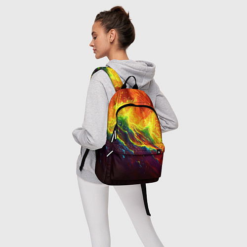 Рюкзак Абстрактные волны с огнем / 3D-принт – фото 6