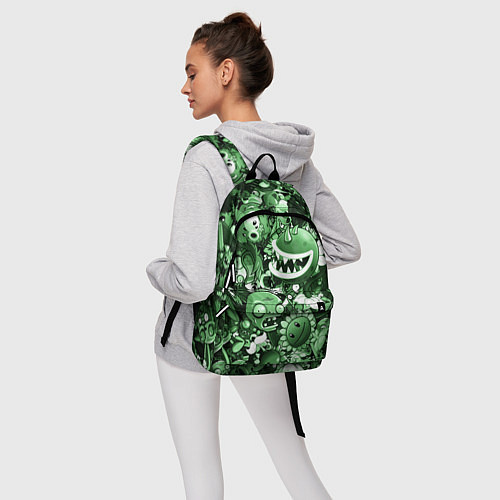 Рюкзак Растения против зомби в зеленом цвете / 3D-принт – фото 6