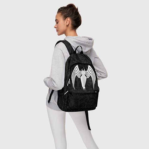 Рюкзак Знак венома с текстурой симбиота / 3D-принт – фото 6