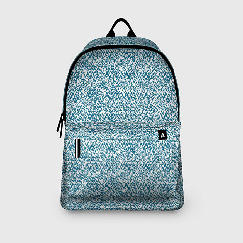 Рюкзак Бело-синий текстурный / 3D-принт – фото 3