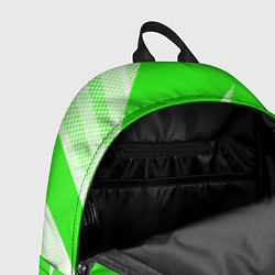 Рюкзак Яблочный зелёный абстракция с полосами, цвет: 3D-принт — фото 2