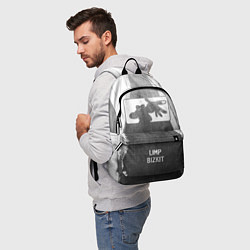 Рюкзак Limp Bizkit - grey gradient по-центру, цвет: 3D-принт — фото 2