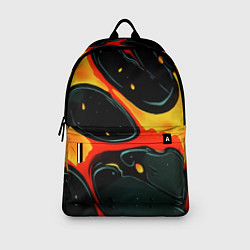 Рюкзак Оранжевые разломы текстура, цвет: 3D-принт — фото 2