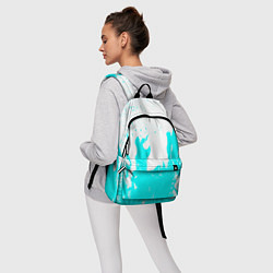 Рюкзак Голубой огонь текстура, цвет: 3D-принт — фото 2