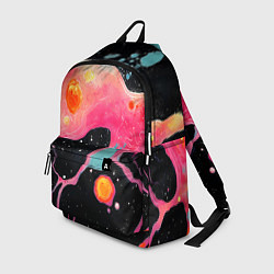 Рюкзак Розовая текстура в черном, цвет: 3D-принт