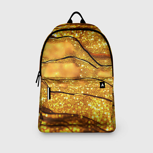 Рюкзак Золотая текстура с блестками / 3D-принт – фото 3