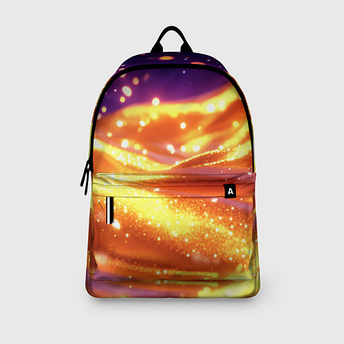 Рюкзак Золотая волнистая текстура / 3D-принт – фото 3