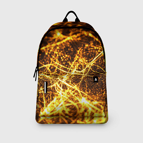 Рюкзак Текстура золотые нити / 3D-принт – фото 3