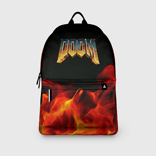Рюкзак Doom огненная текстура / 3D-принт – фото 3