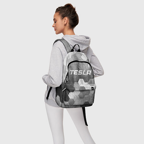 Рюкзак Tesla - grey gradient посередине / 3D-принт – фото 6