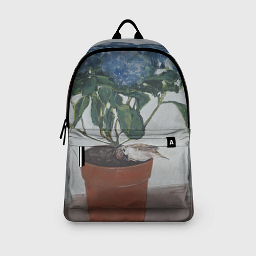 Рюкзак Спящий воробушек на гортензии / 3D-принт – фото 3