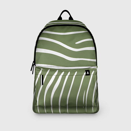 Рюкзак Полоски зеленой зебры / 3D-принт – фото 3