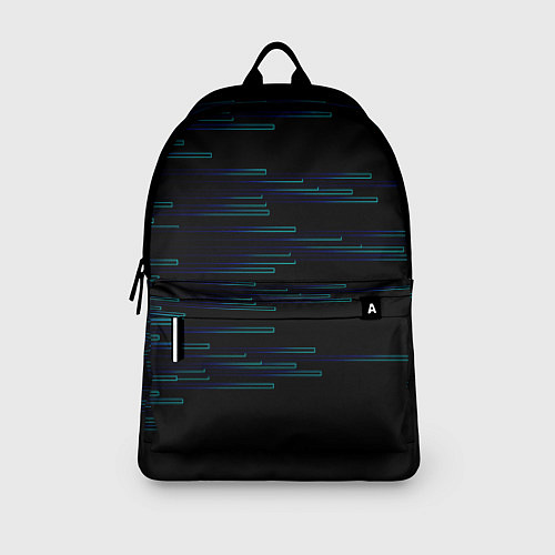 Рюкзак Color blue black strip / 3D-принт – фото 3