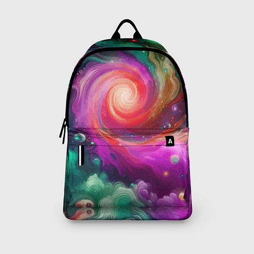 Рюкзак Космическая неоновая фантазия - нейроарт / 3D-принт – фото 3