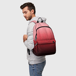 Рюкзак Мягкий градиент красно-розовый текстура крошка, цвет: 3D-принт — фото 2