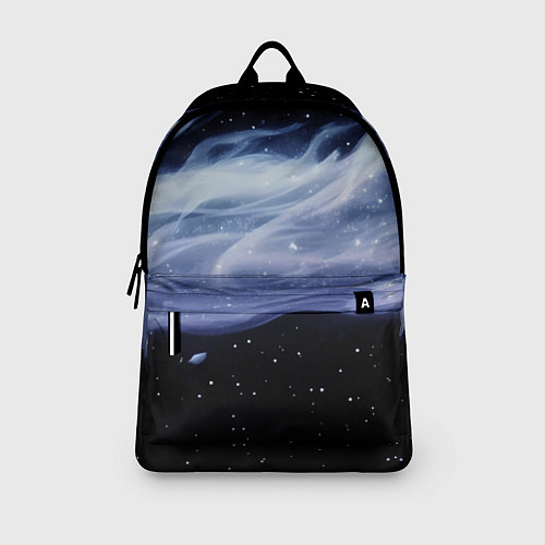 Рюкзак Синяя волна в космосе - текстура / 3D-принт – фото 3