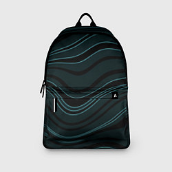 Рюкзак Тёмный синий волнистые полосы, цвет: 3D-принт — фото 2