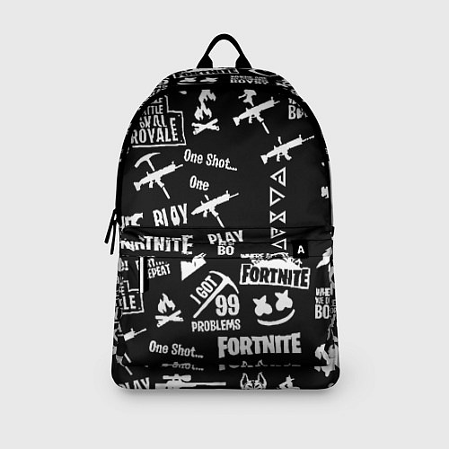 Рюкзак Черно белые логотипы игр / 3D-принт – фото 3
