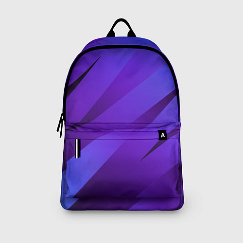 Рюкзак Сине-фиолетовый абстрактные линии / 3D-принт – фото 3
