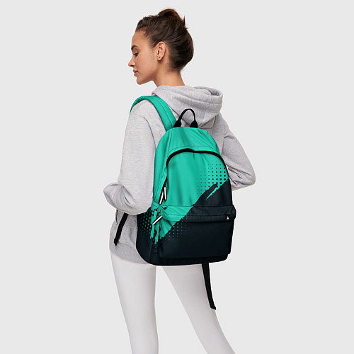 Рюкзак Color black light blue / 3D-принт – фото 6