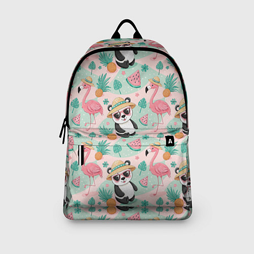 Рюкзак Панда фламинго лето ананас / 3D-принт – фото 3