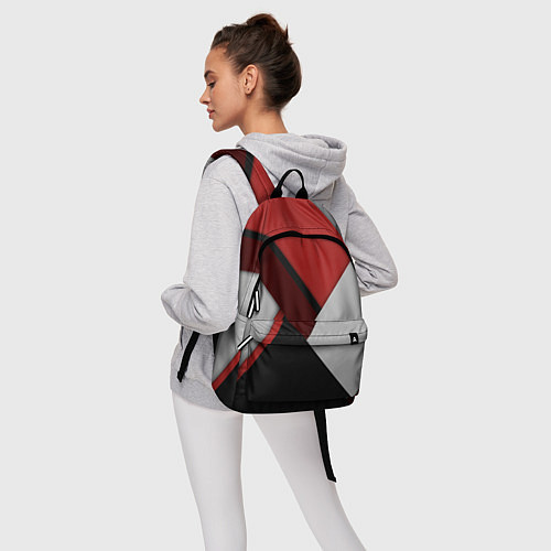 Рюкзак Color black red grey / 3D-принт – фото 6