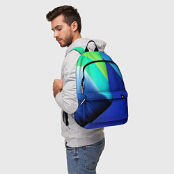 Рюкзак Color blue green, цвет: 3D-принт — фото 2